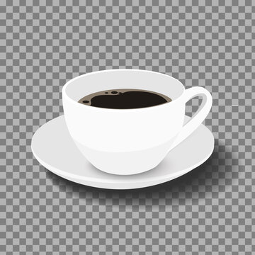 Cup of fresh coffee. Decorative design for cafeteria, posters, banners, cards