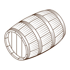 Wooden barrel for wine and other alcohol.