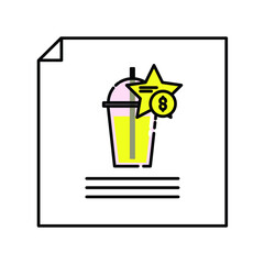 soft drink first place Illustration. modern simple vector icon, flat graphic symbol in trendy flat design style. wallpaper. lockscreen. pattern. frame, background, backdrop, sign, logo.
