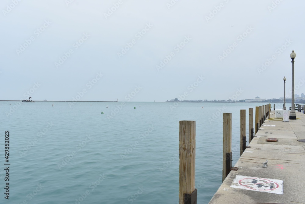 Wall mural pier in the sea