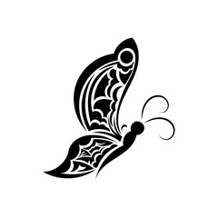 Amazing fly butterfly. Creative bohemia concept for wedding invitations, cards, tickets, congratulations, logo, label. Vector illustration.