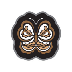 Butterfly ornament in the style of baroque. Good for logos, prints and postcards. Vector