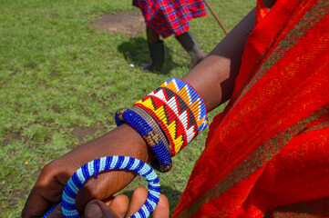 Colorful Maasai Artifacts in Africa