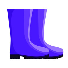 Rubber boots on a white background. Garden shoes