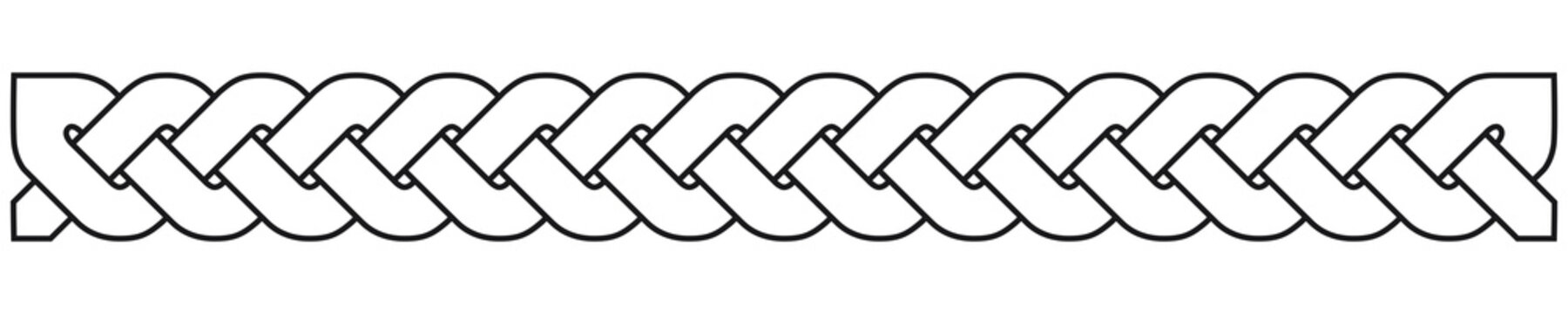 Celtic knot border. Linear border made with Celtic knots for use in designs for St. Patrick's Day.