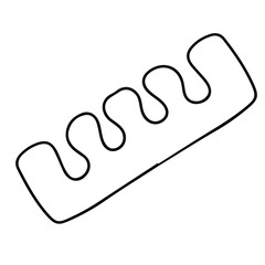 Toe separators pink color. Cartoon style manicure tools. Vector illustration isolated on white background.