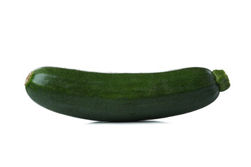 Fresh green zucchini isolated on white background