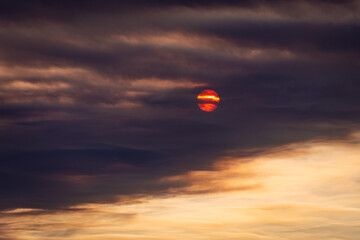 Solar eclipse caused the volcanic ash of Mt. Etna. Volcanic eruption obscures the sun 