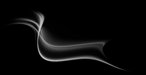 Abstract fractal black white background with wave for design