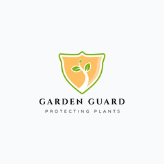 Obraz premium Plant protector minimalist logo vector illustration design. Simple Pesticide emblem logo concept