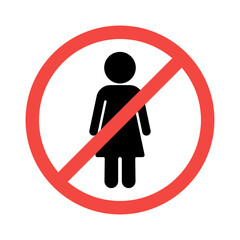 No woman icon vector illustration