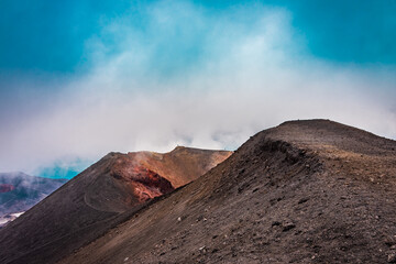 Torre del Filosofo crater at Mount Etna - the highest active volcano in Europe 