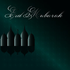 Eid Mubarak with the dark green theme