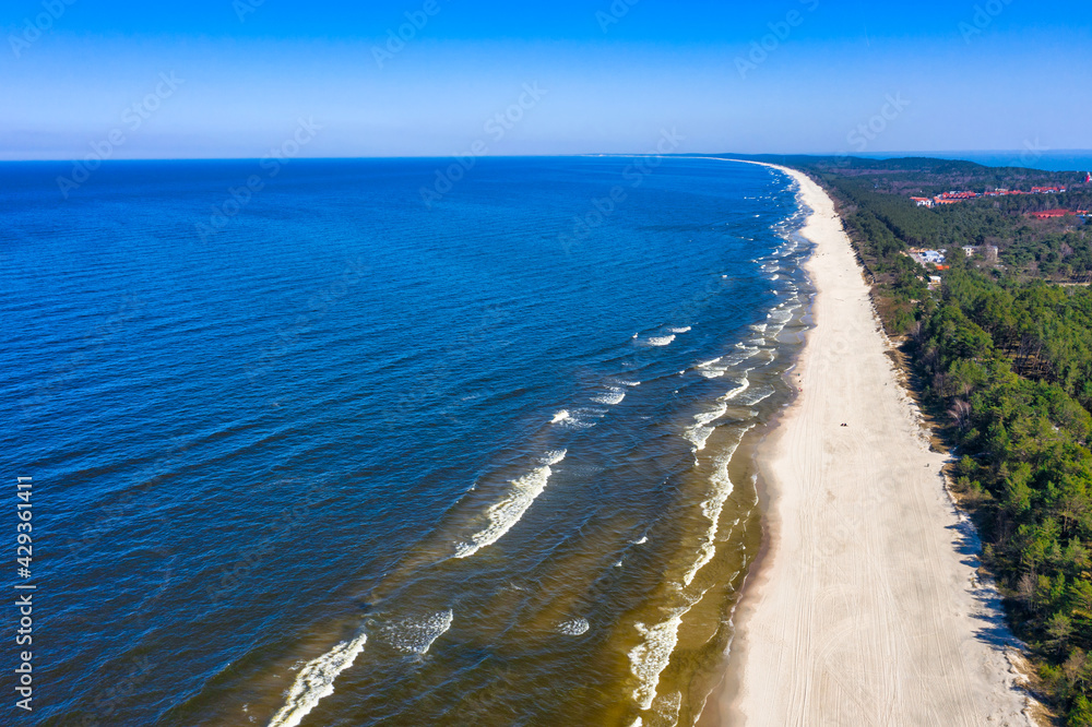 Canvas Prints beautiful beach of the baltic sea in krynica morska, poland - Canvas Prints