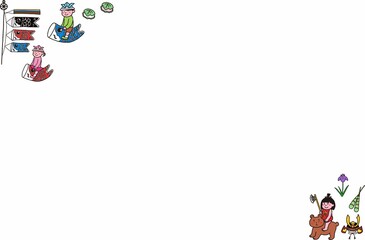 子どもの日三角フレーム