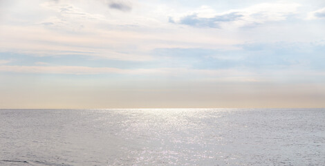 Horizon of sea and sky water