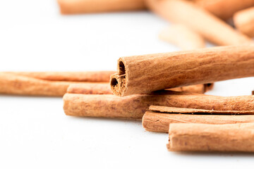 Fragrant cinnamon sticks stock photo