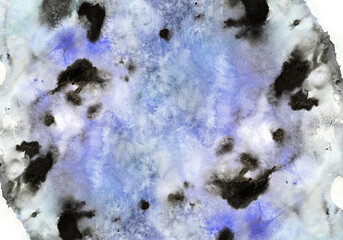 Abstract multicolor dynamic background with creative splashes and shabby brush strokes effect.
