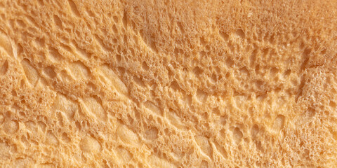 Fresh crusty bread as background.