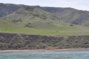 The Ili River in Kazakhstan in early spring