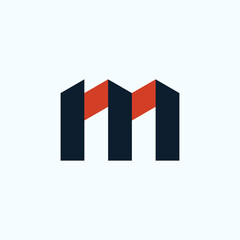 Letter M Logo design concept illustration