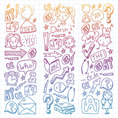 English course. E-learning, online education. English language