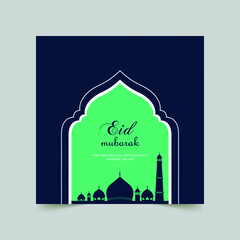 Eid Mubarak festival beautiful banner design template