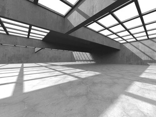 Abstract architecture interior background. Empty concrete room