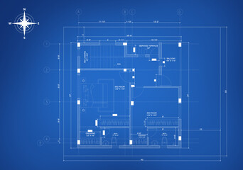 Blueprints stock photo