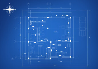 Blueprints stock photo