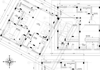 Blueprints stock photo