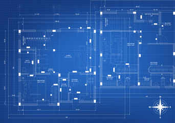 Architectural drawings stock photo