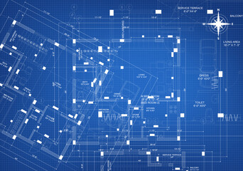 Architectural drawings stock photo