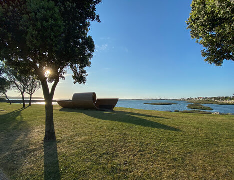 The Northern Litoral Natural Park at Esposende, Portugal. Birds observatory at the large estuary of the C&aacute;vado river, where you can spot migratory birds.