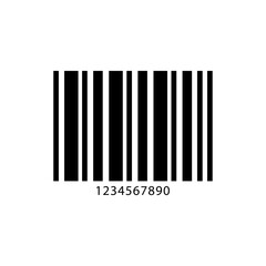 Barcode icon vector. Simple design on white background.