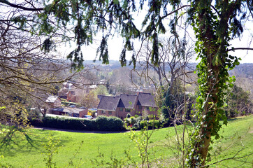 View of the village from top of the hill, Winchester