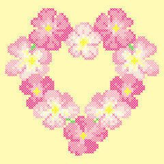 vector art floral heart