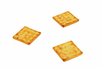 Sugars crackers on white background isolate