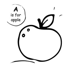 Red apple vector illustration