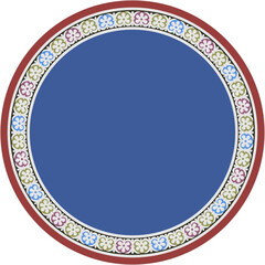 ornament, pattern floral, geometric, classic in a circle