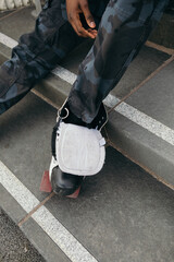 Roller skates on steps