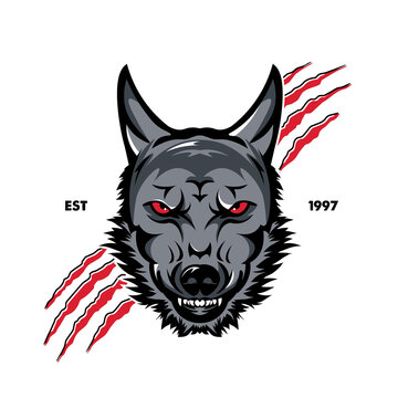 Fierce dog logo, good for mascot and tshirt design