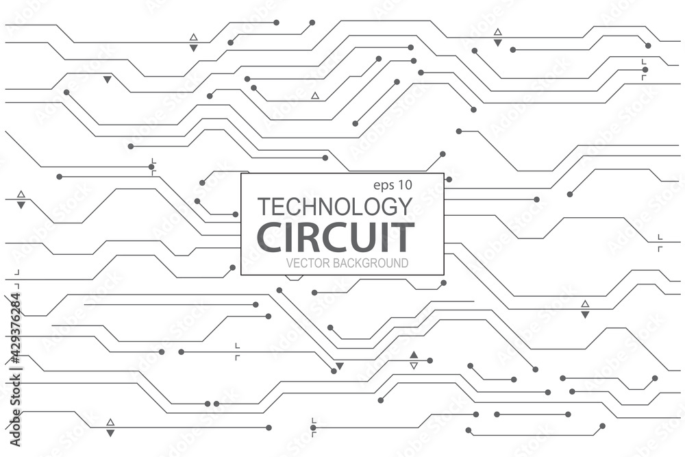 Aufkleber abstract futuristic circuit board illustration, circuit board with various technology elements. circ