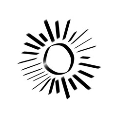 Icon of Sunny weather. Illustration of the logo element. the design of the symbol of the Sunny weather. The concept of solar weather.