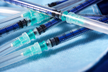 Syringes close up