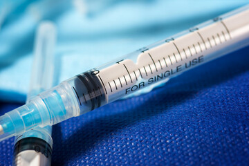 Syringes close up