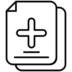 Fototapeta premium Add Note Outline Icon Vector