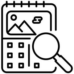 Find Date Icon Vector