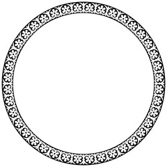 ornament, pattern floral, geometric, classic in a circle