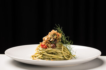 Pilchard Pasta from Italy – Traditional Sicilian Gourmet Dish with Fresh 